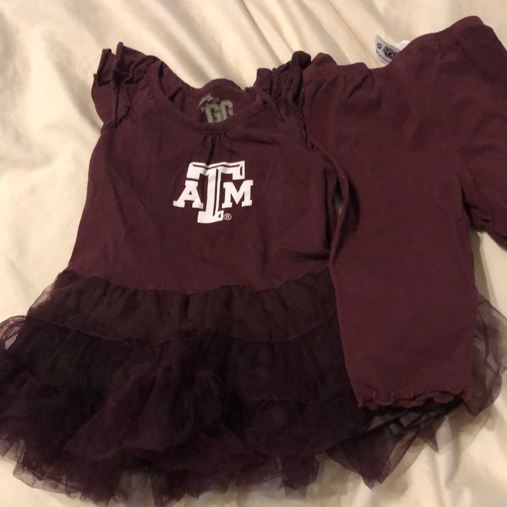 Ruffle tutu Texas A&M dress with Capri pants